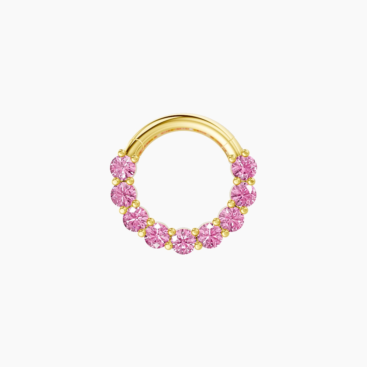 Vesta | 18k Yellow Gold 6.5 mm Pink Sapphire Daith Piercing