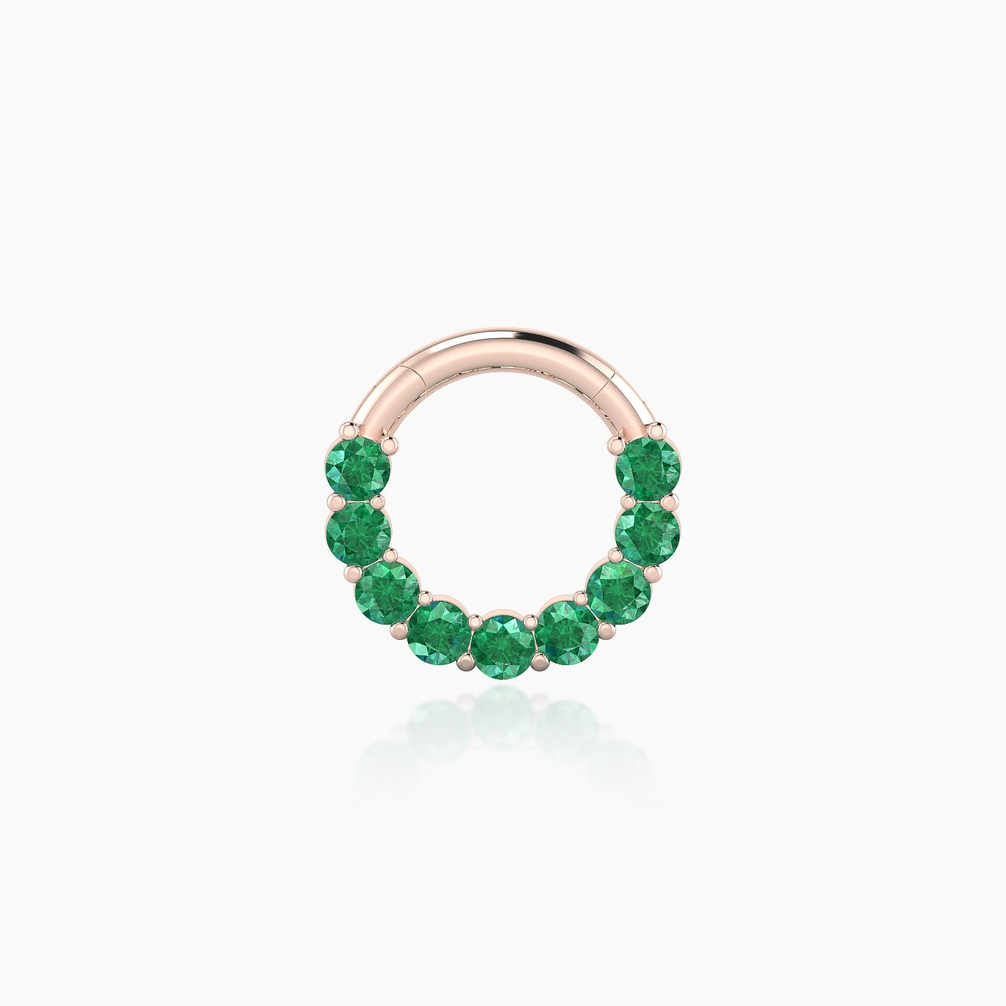 Vesta | 18k Rose Gold 6.5 mm Emerald Daith Piercing