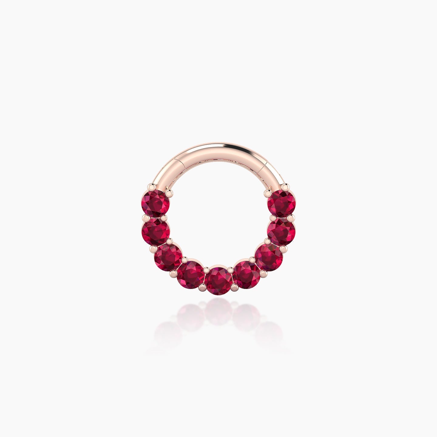 Vesta | 18k Rose Gold 6.5 mm Ruby Daith Piercing