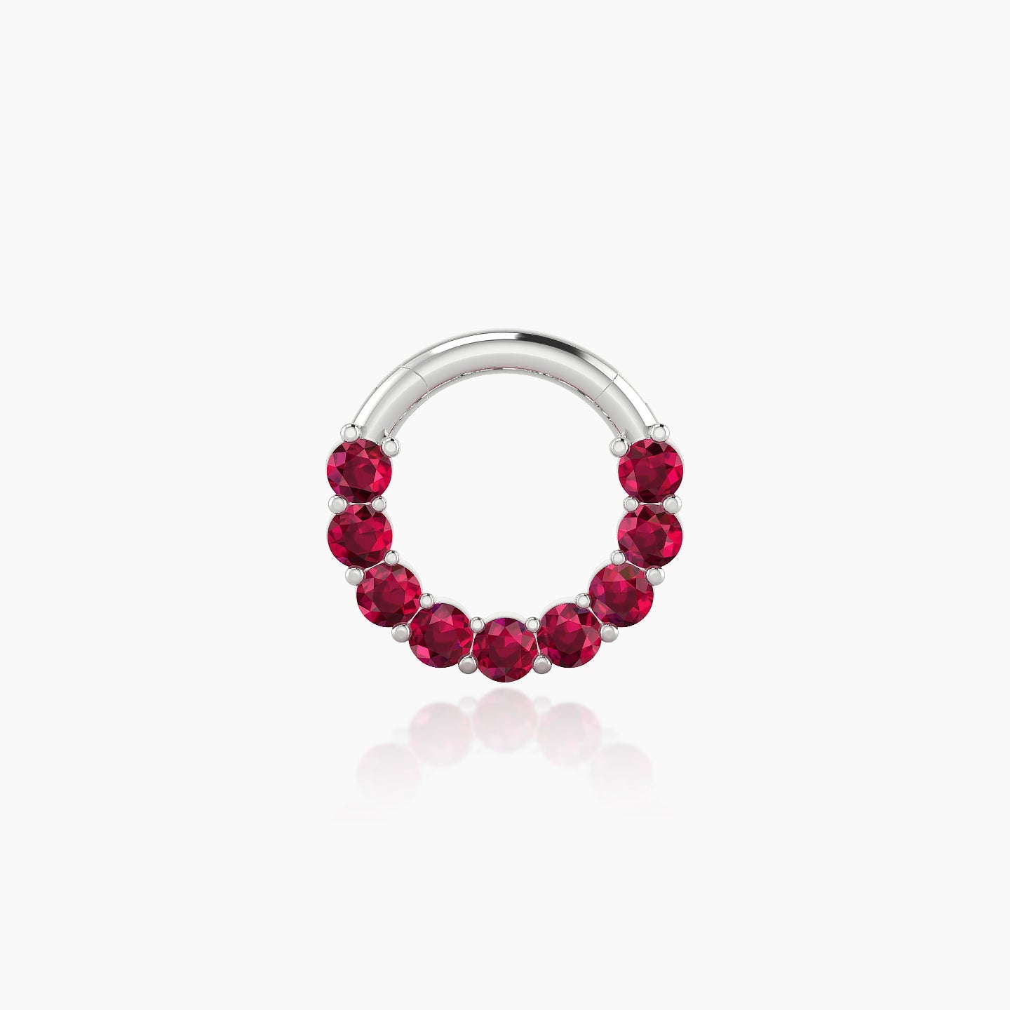 Vesta | 18k White Gold 6.5 mm Ruby Daith Piercing