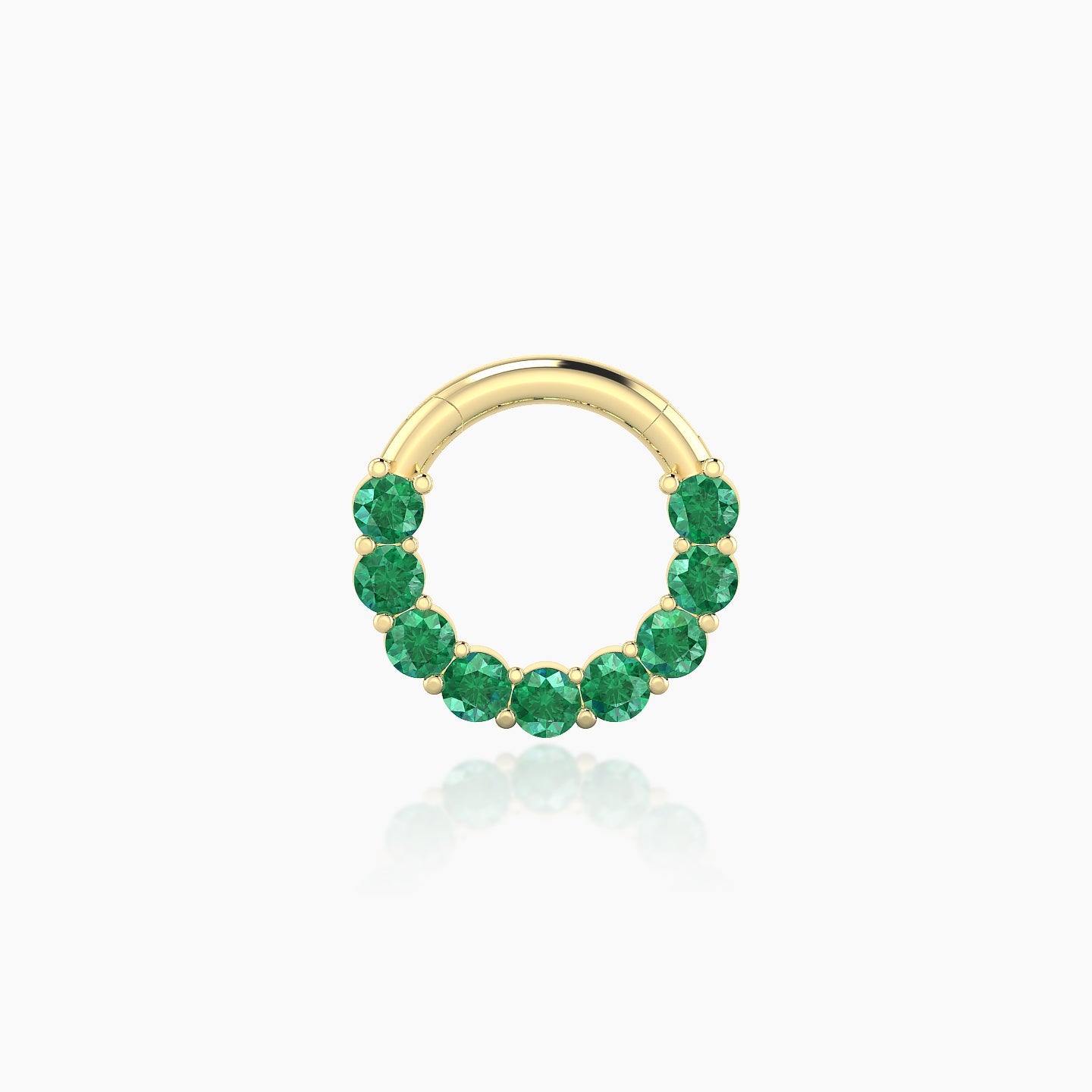 Vesta | 18k Yellow Gold 6.5 mm Emerald Daith Piercing