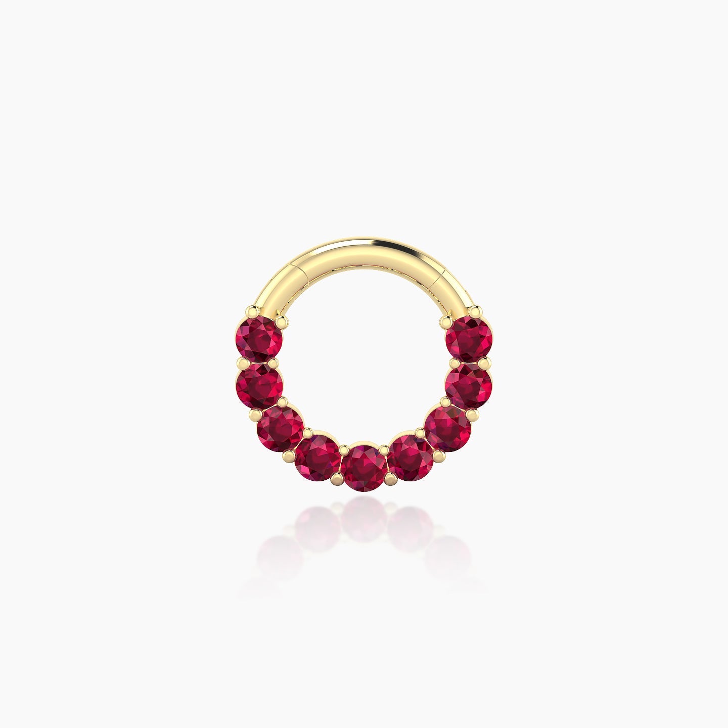 Vesta | 18k Yellow Gold 6.5 mm Ruby Daith Piercing