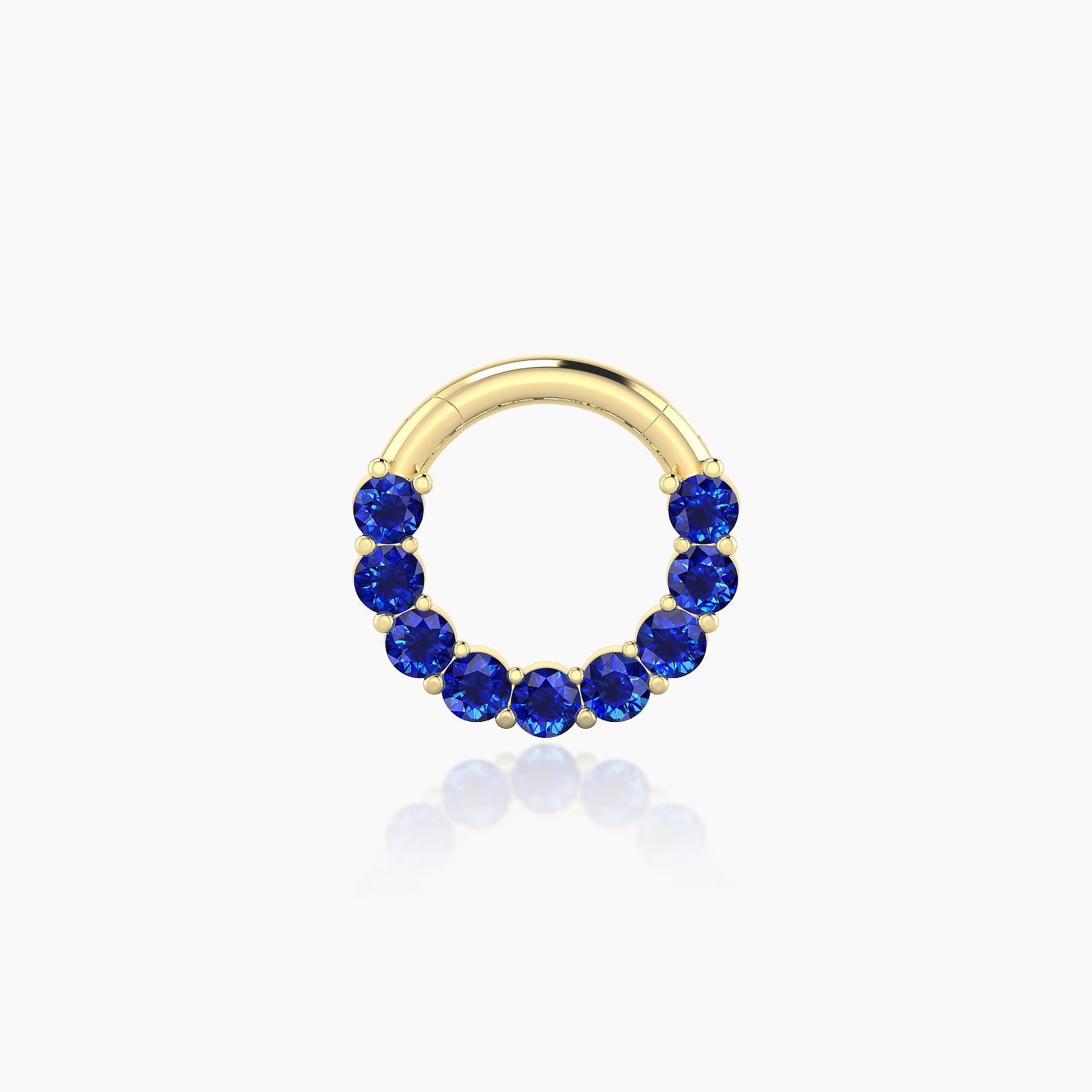 Vesta | 18k Yellow Gold 6.5 mm Sapphire Daith Piercing