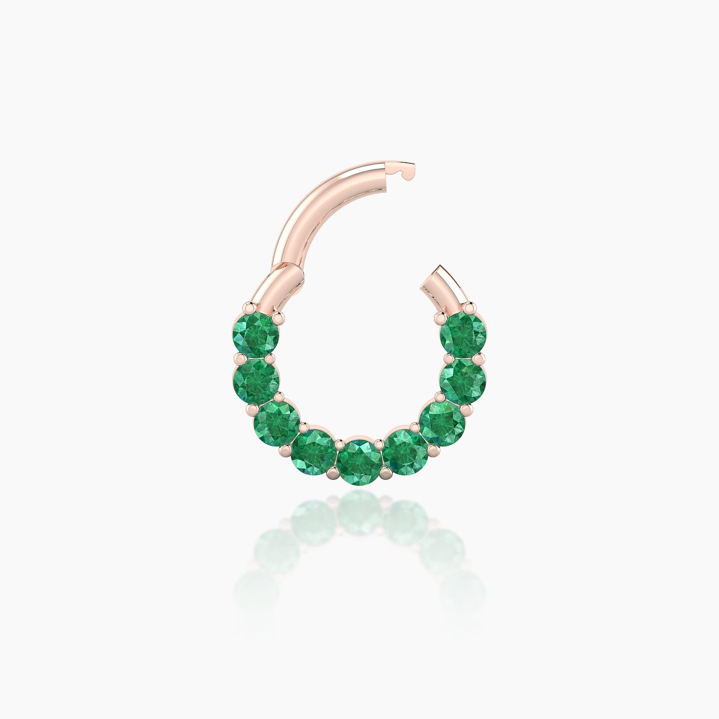 Vesta | 18k Rose Gold 6.5 mm Emerald Daith Piercing