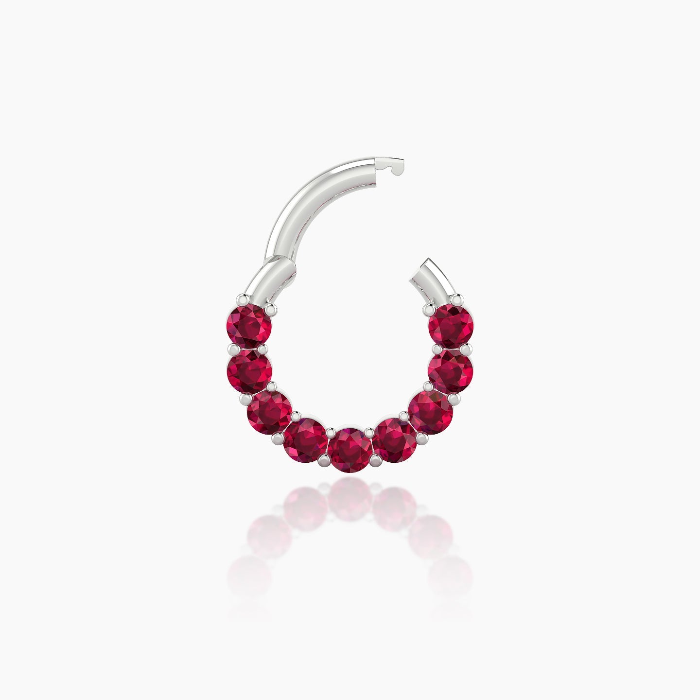 Vesta | 18k White Gold 6.5 mm Ruby Daith Piercing