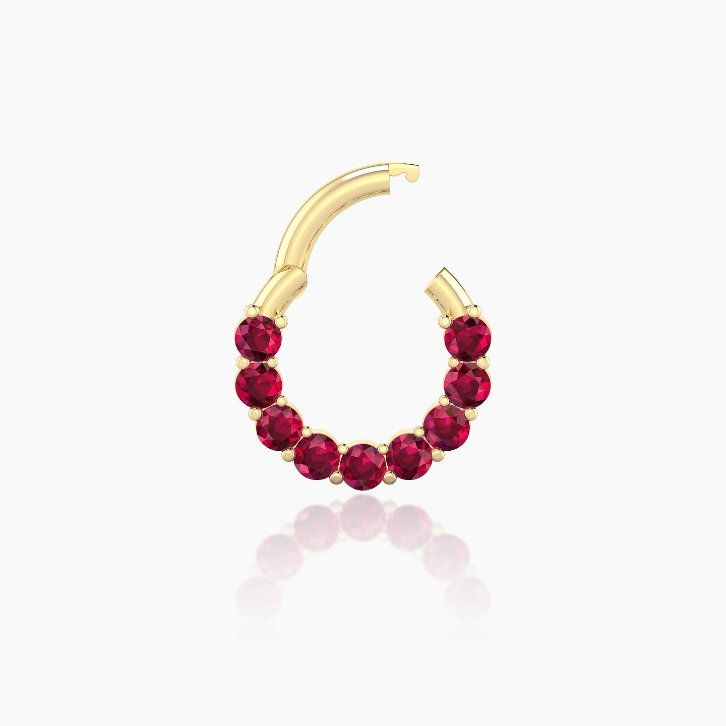 Vesta | 18k Yellow Gold 6.5 mm Ruby Daith Piercing