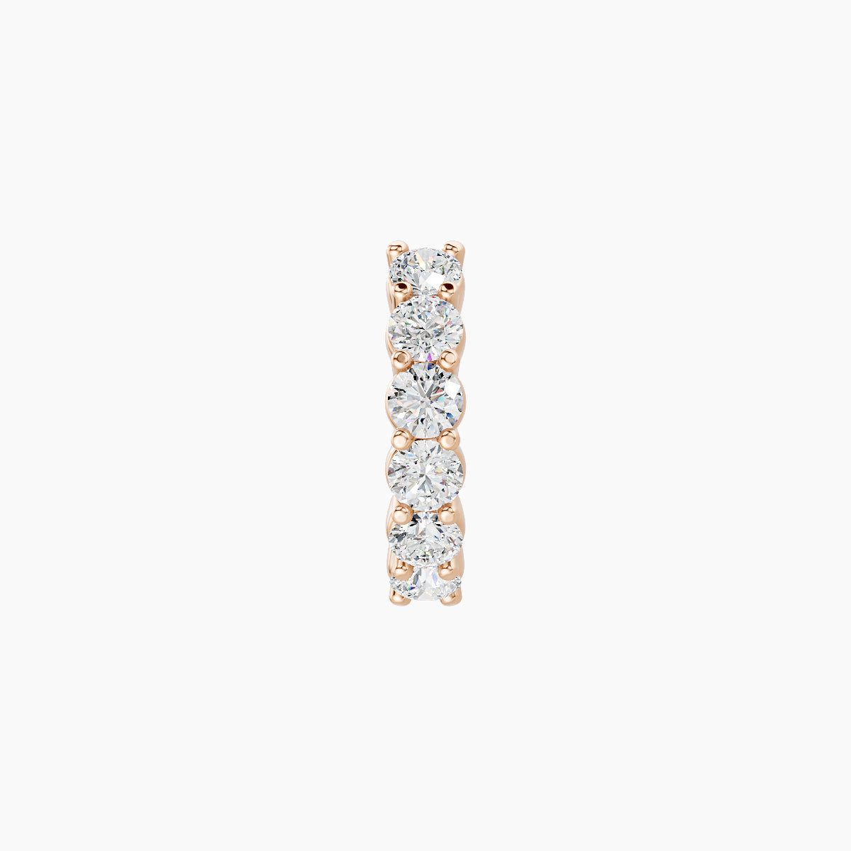 Vesta | 18k Rose Gold 6.5 mm Diamond Hoop Piercing