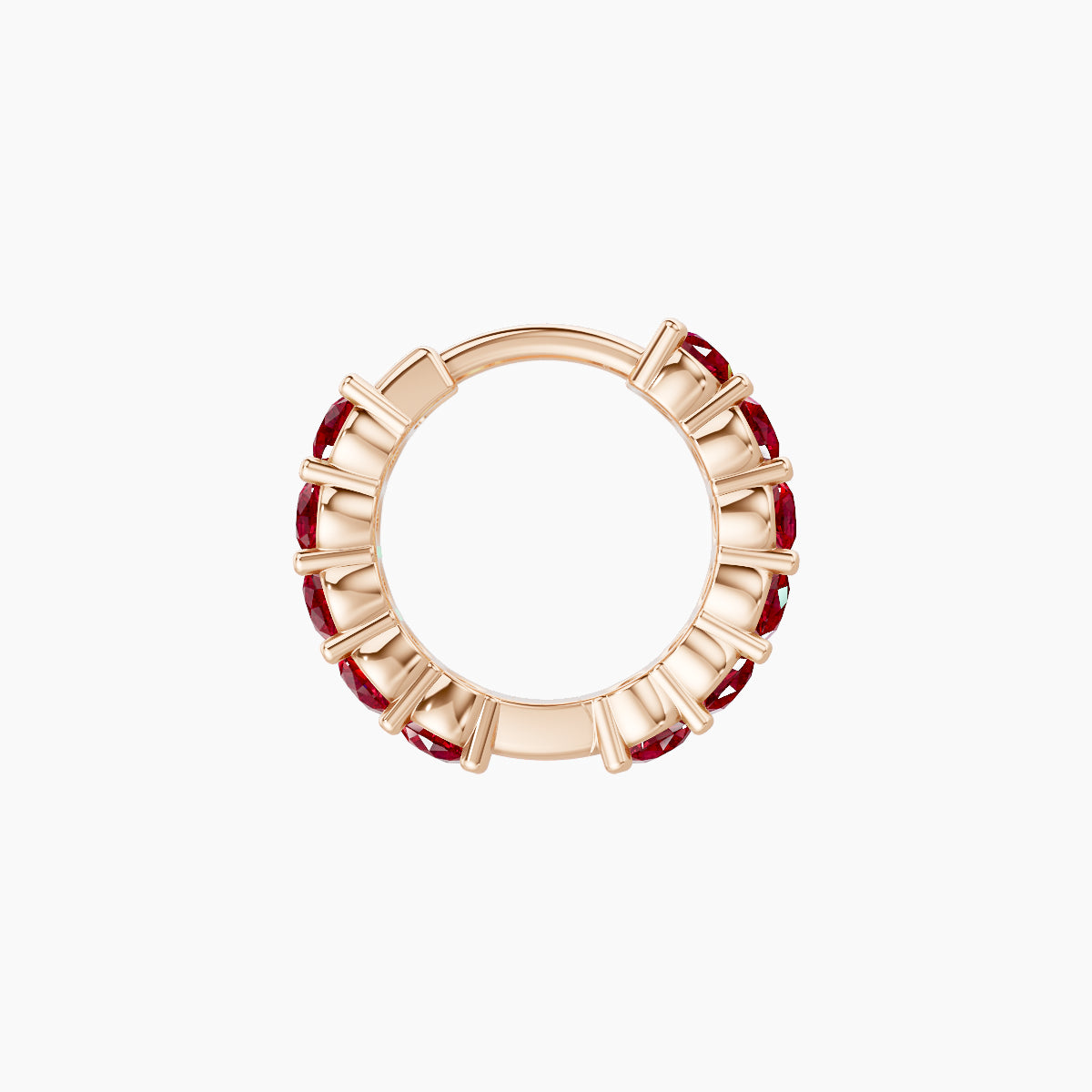 Vesta | 18k Rose Gold 6.5 mm Ruby Hoop Piercing