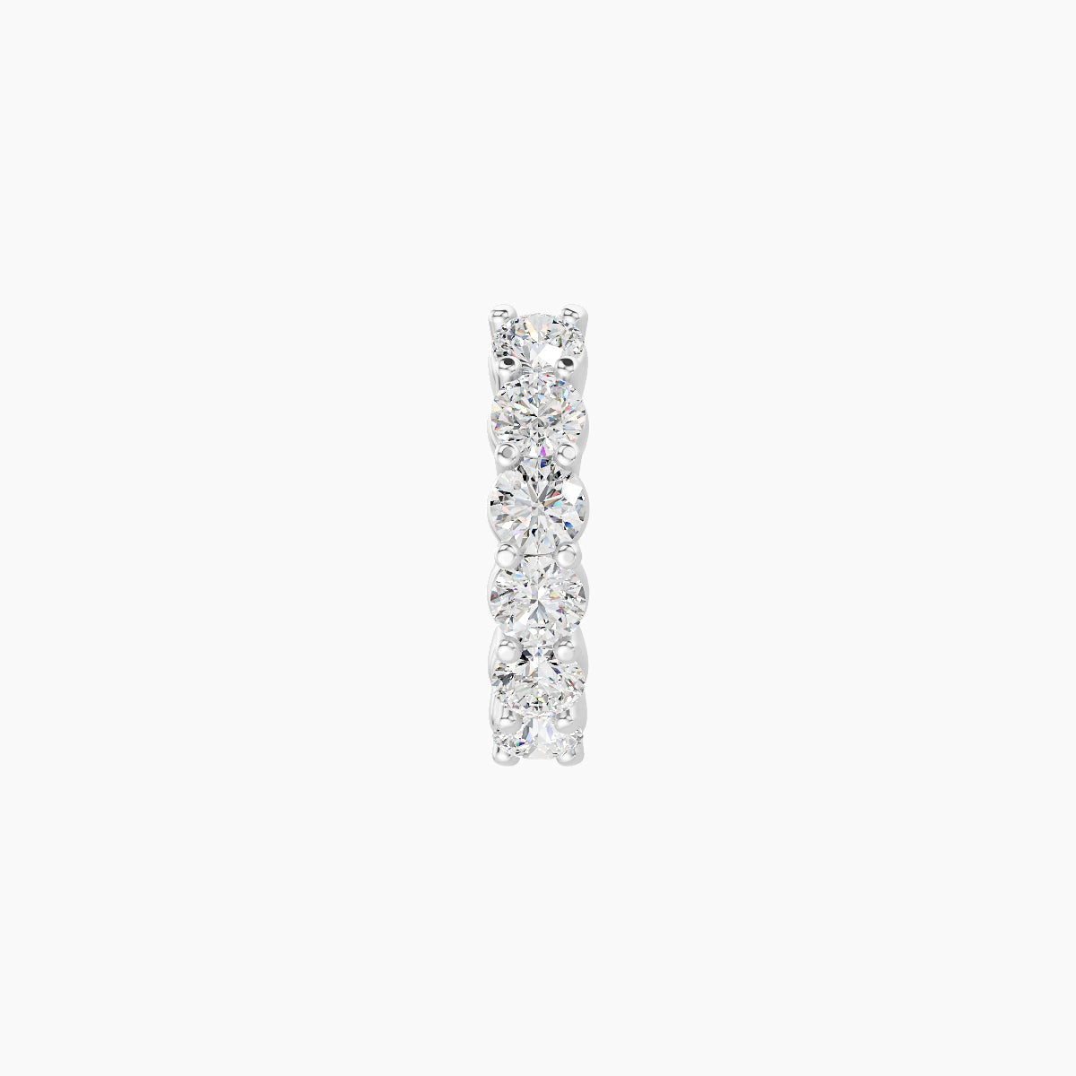 Vesta | 18k White Gold 6.5 mm Diamond Hoop Piercing