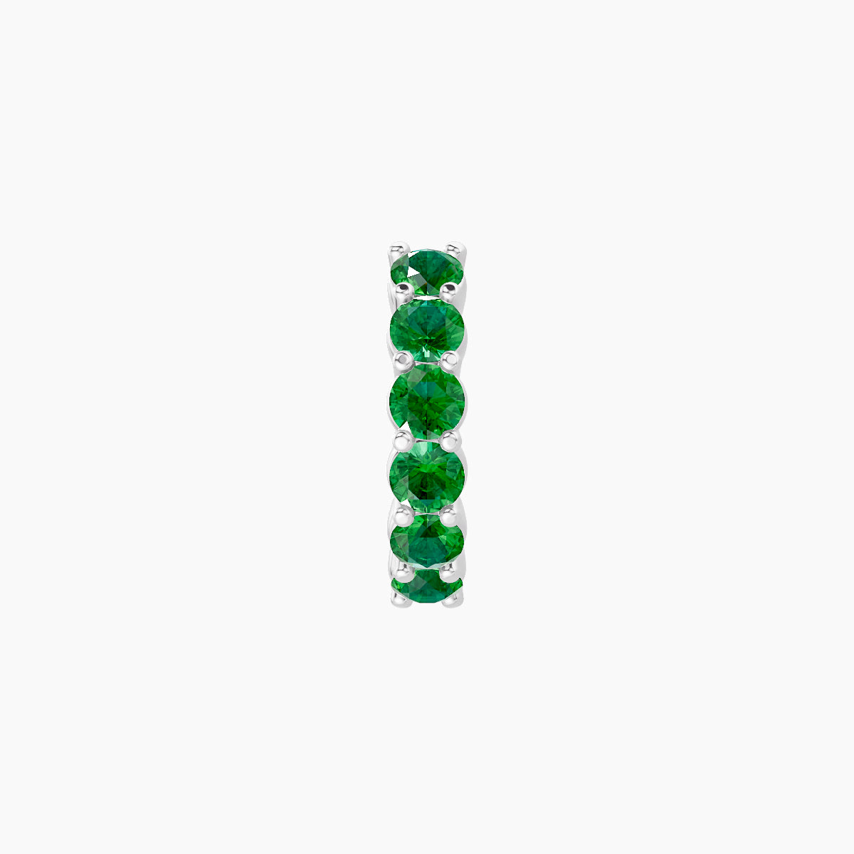 Vesta | 18k White Gold 6.5 mm Emerald Hoop Piercing