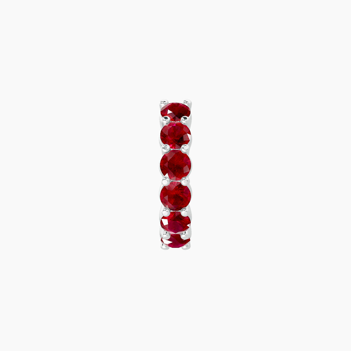 Vesta | 18k White Gold 6.5 mm Ruby Hoop Piercing