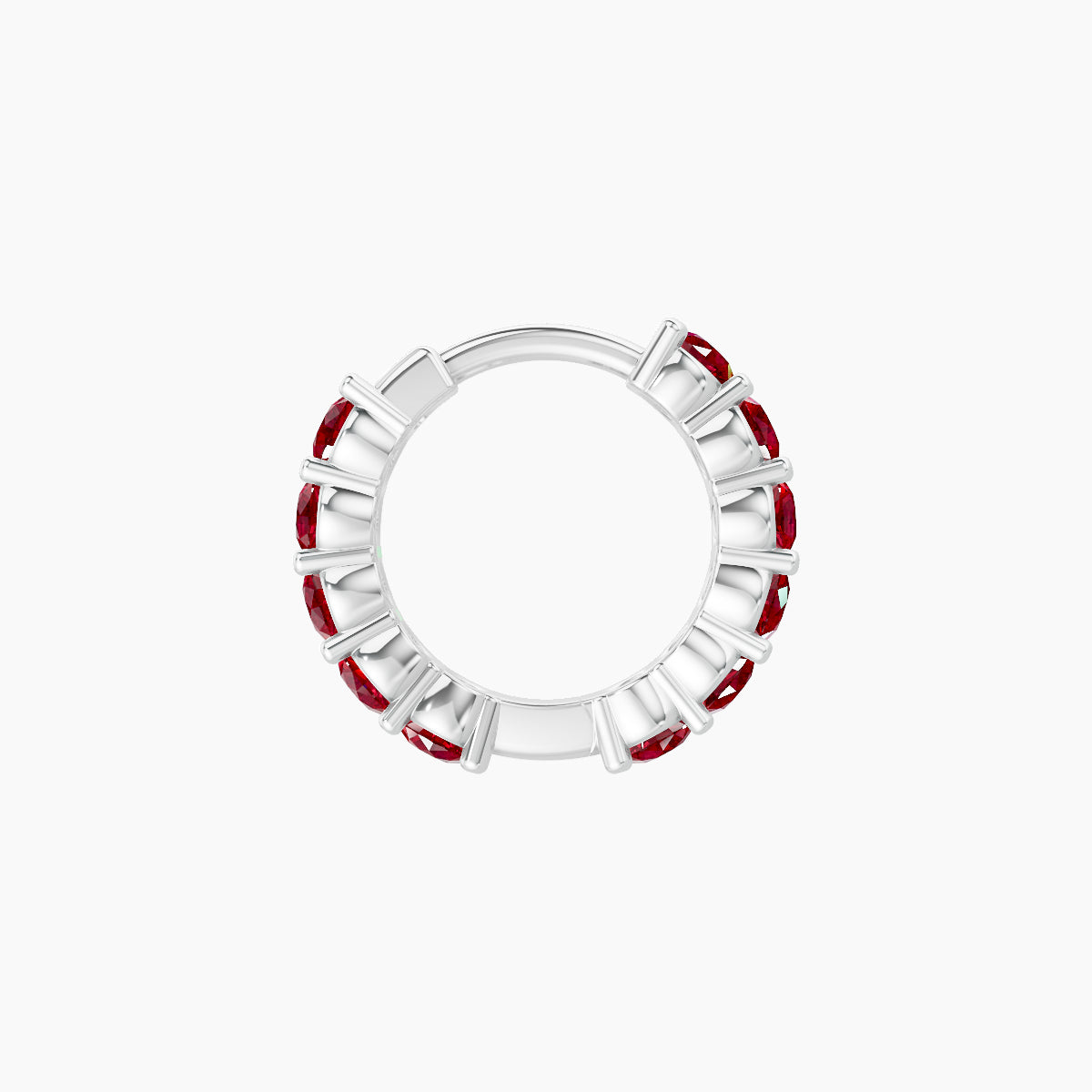 Vesta | 18k White Gold 6.5 mm Ruby Hoop Piercing