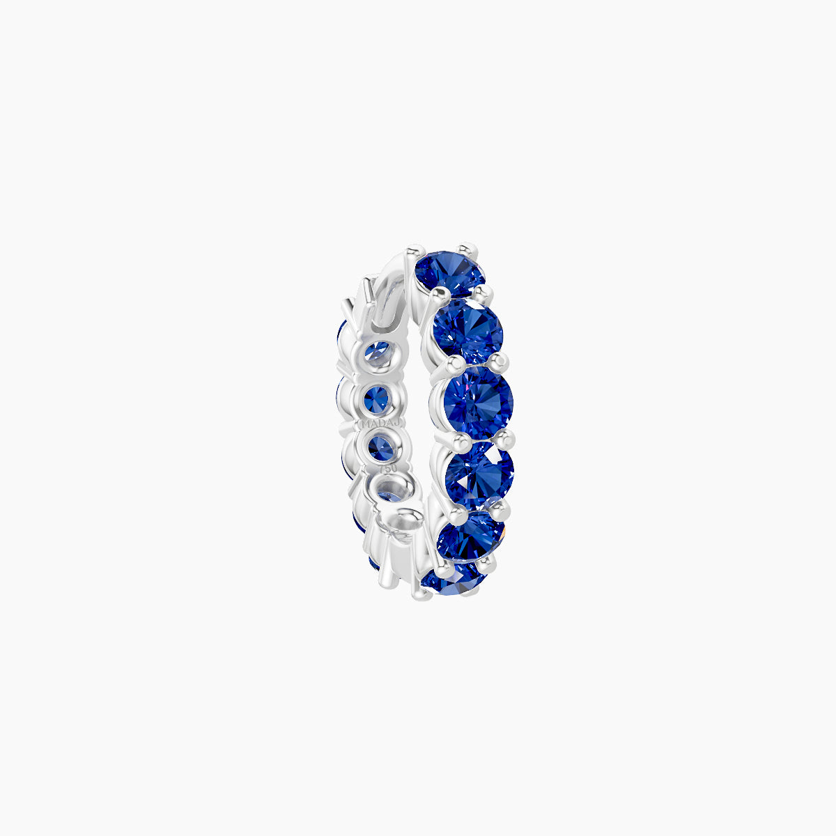 Vesta | 18k White Gold 6.5 mm Sapphire Hoop Piercing
