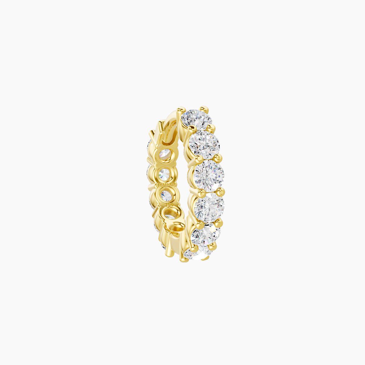 Vesta | 18k Yellow Gold 6.5 mm Diamond Hoop Piercing