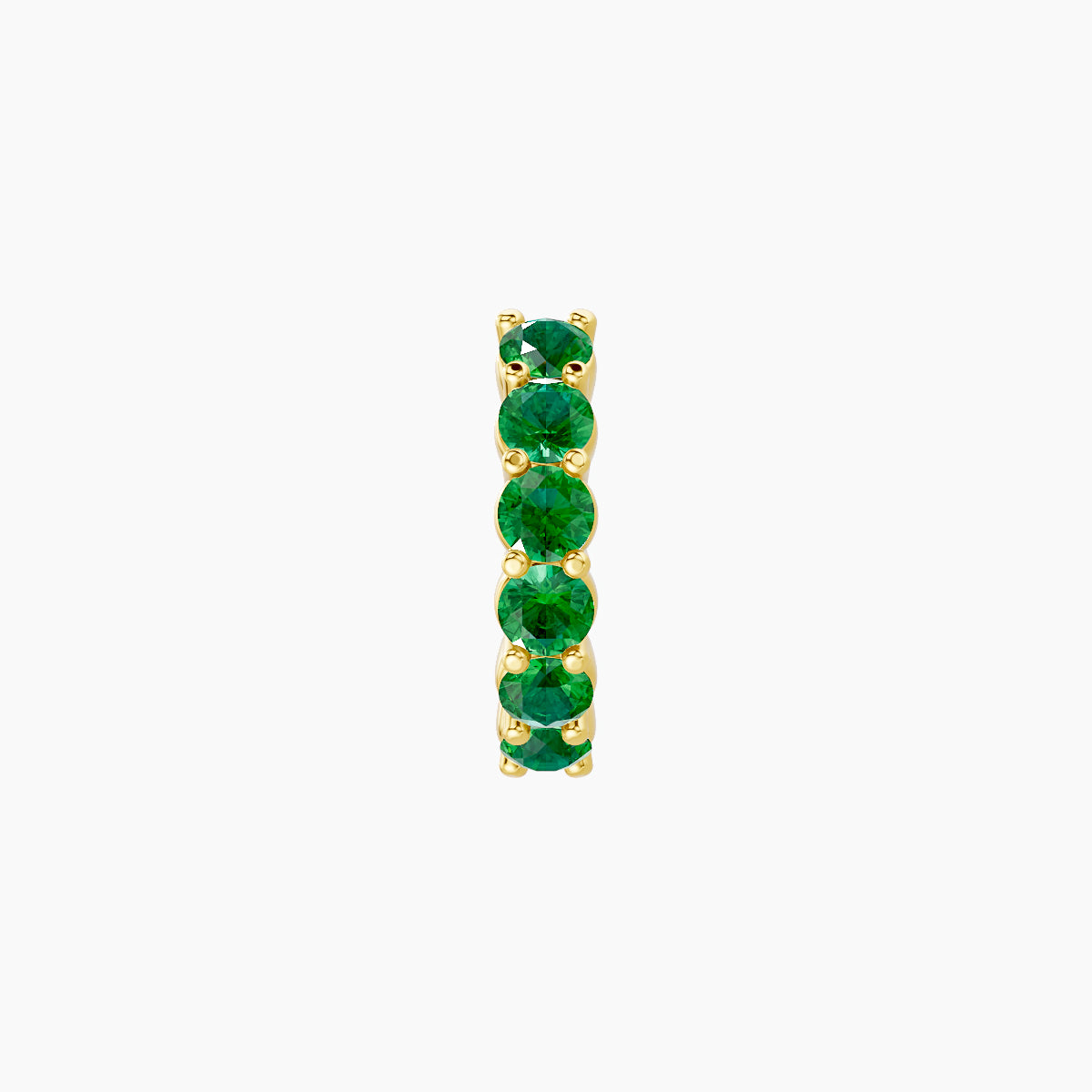 Vesta | 18k Yellow Gold 6.5 mm Emerald Hoop Piercing