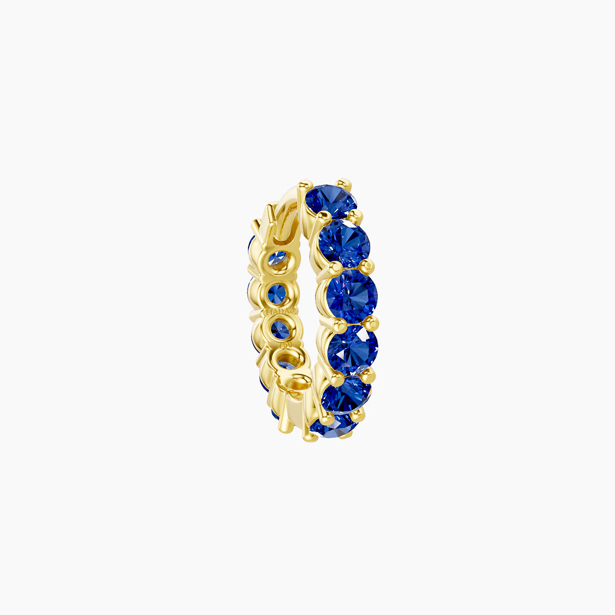 Vesta | 18k Yellow Gold 6.5 mm Sapphire Hoop Piercing