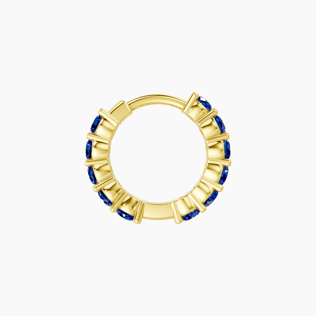 Vesta | 18k Yellow Gold 6.5 mm Sapphire Hoop Piercing