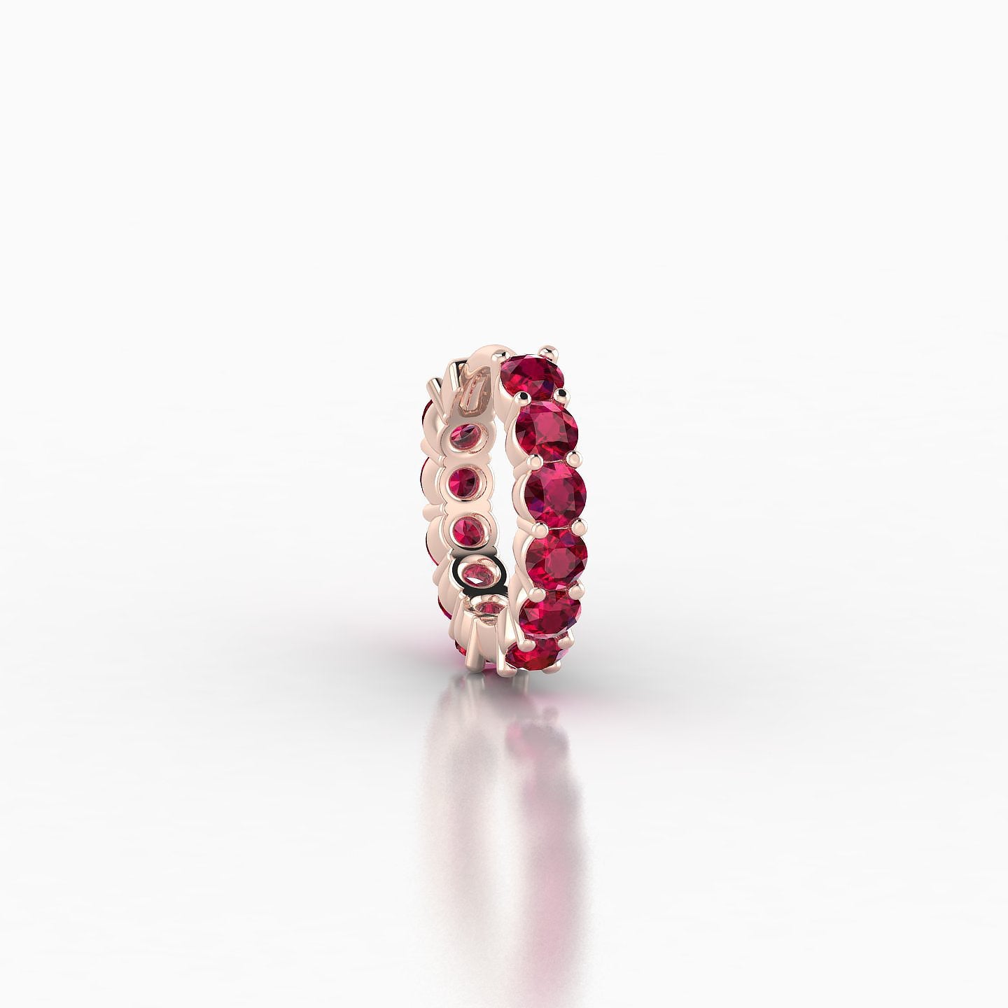 Vesta | 18k Rose Gold 6.5 mm Ruby Hoop Piercing