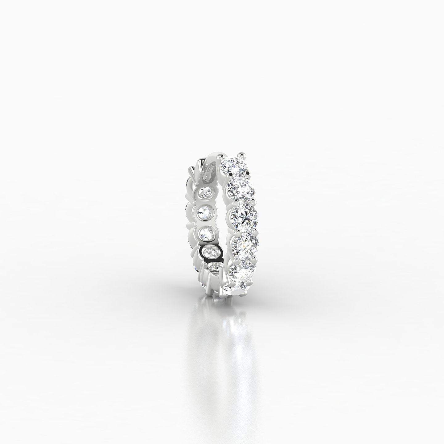 Vesta | 18k White Gold 6.5 mm Diamond Hoop Piercing