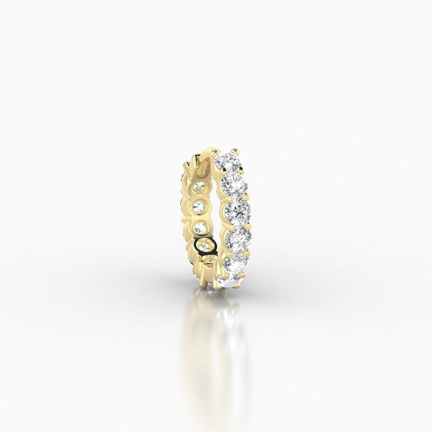 Vesta | 18k Yellow Gold 6.5 mm Diamond Hoop Piercing