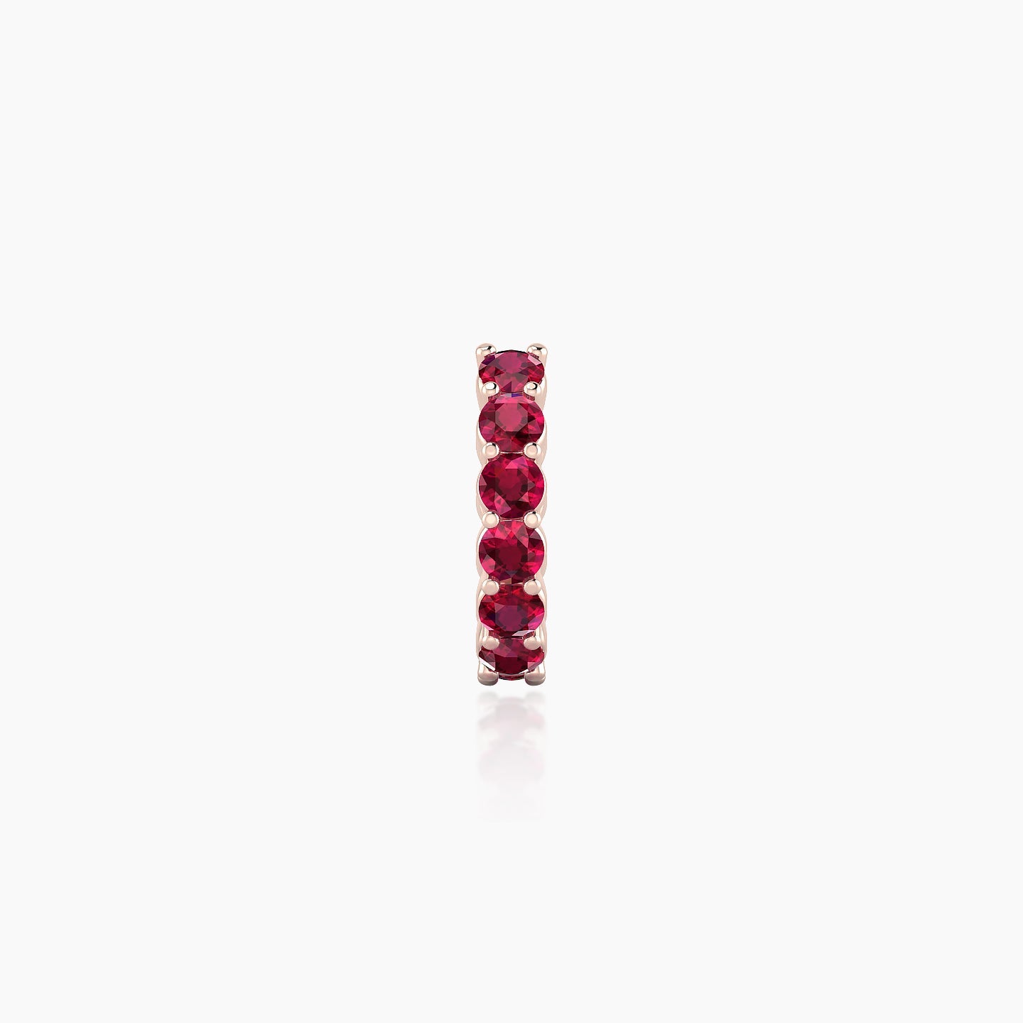 Vesta | 18k Rose Gold 6.5 mm Ruby Hoop Piercing