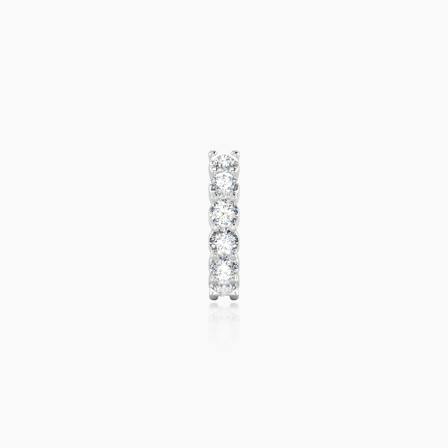 Vesta | 18k White Gold 6.5 mm Diamond Hoop Piercing