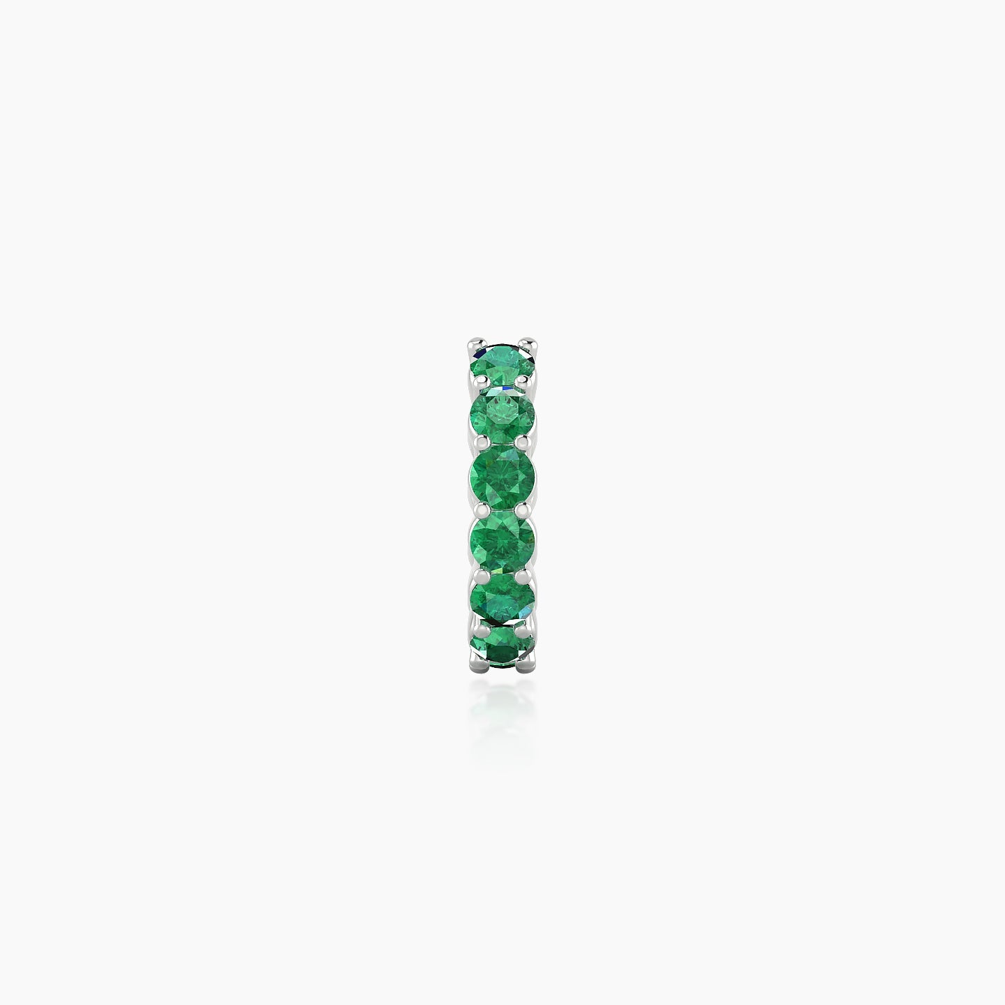 Vesta | 18k White Gold 6.5 mm Emerald Hoop Piercing