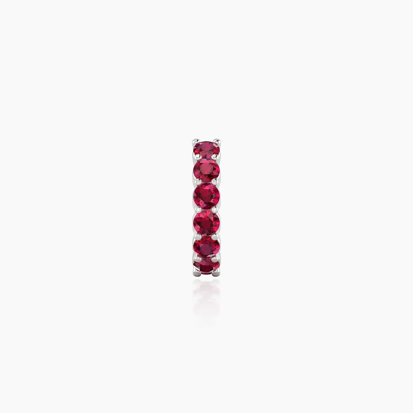 Vesta | 18k White Gold 6.5 mm Ruby Hoop Piercing