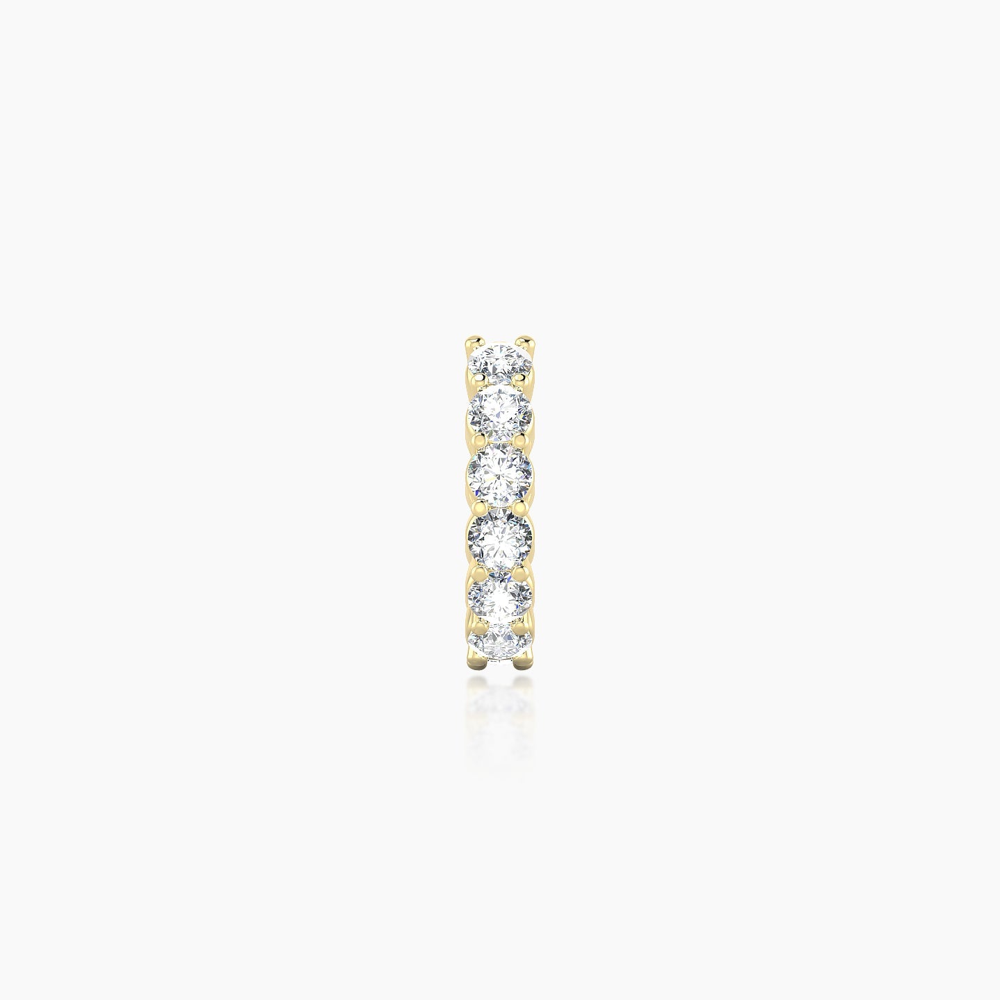 Vesta | 18k Yellow Gold 6.5 mm Diamond Hoop Piercing