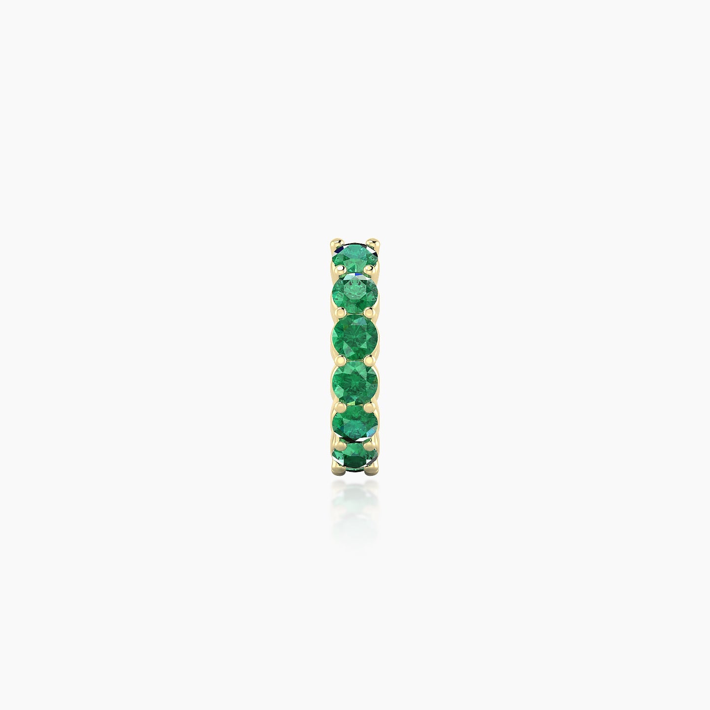 Vesta | 18k Yellow Gold 6.5 mm Emerald Hoop Piercing