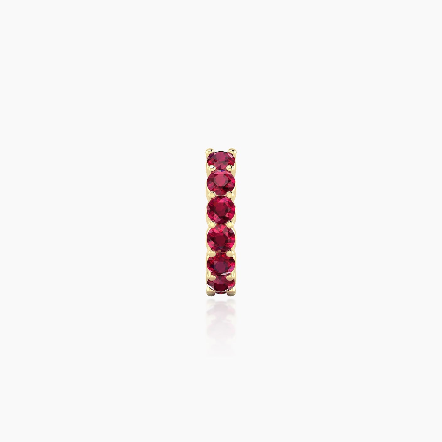 Vesta | 18k Yellow Gold 6.5 mm Ruby Hoop Piercing