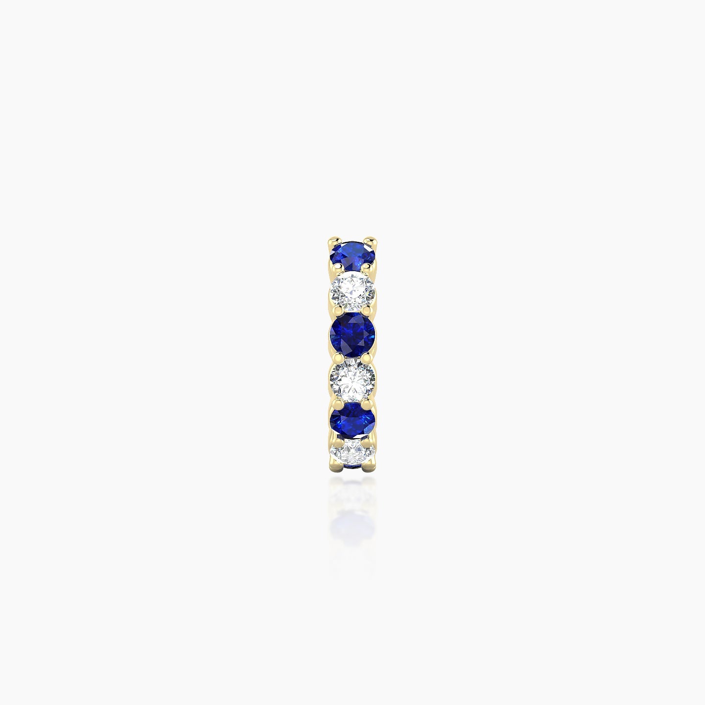 Vesta | 18k Yellow Gold 6.5 mm Sapphire & Diamond Hoop Piercing