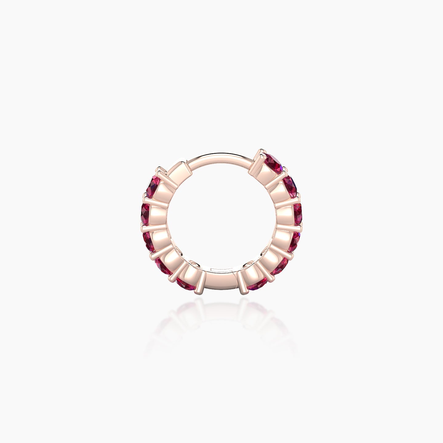 Vesta | 18k Rose Gold 6.5 mm Ruby Hoop Piercing