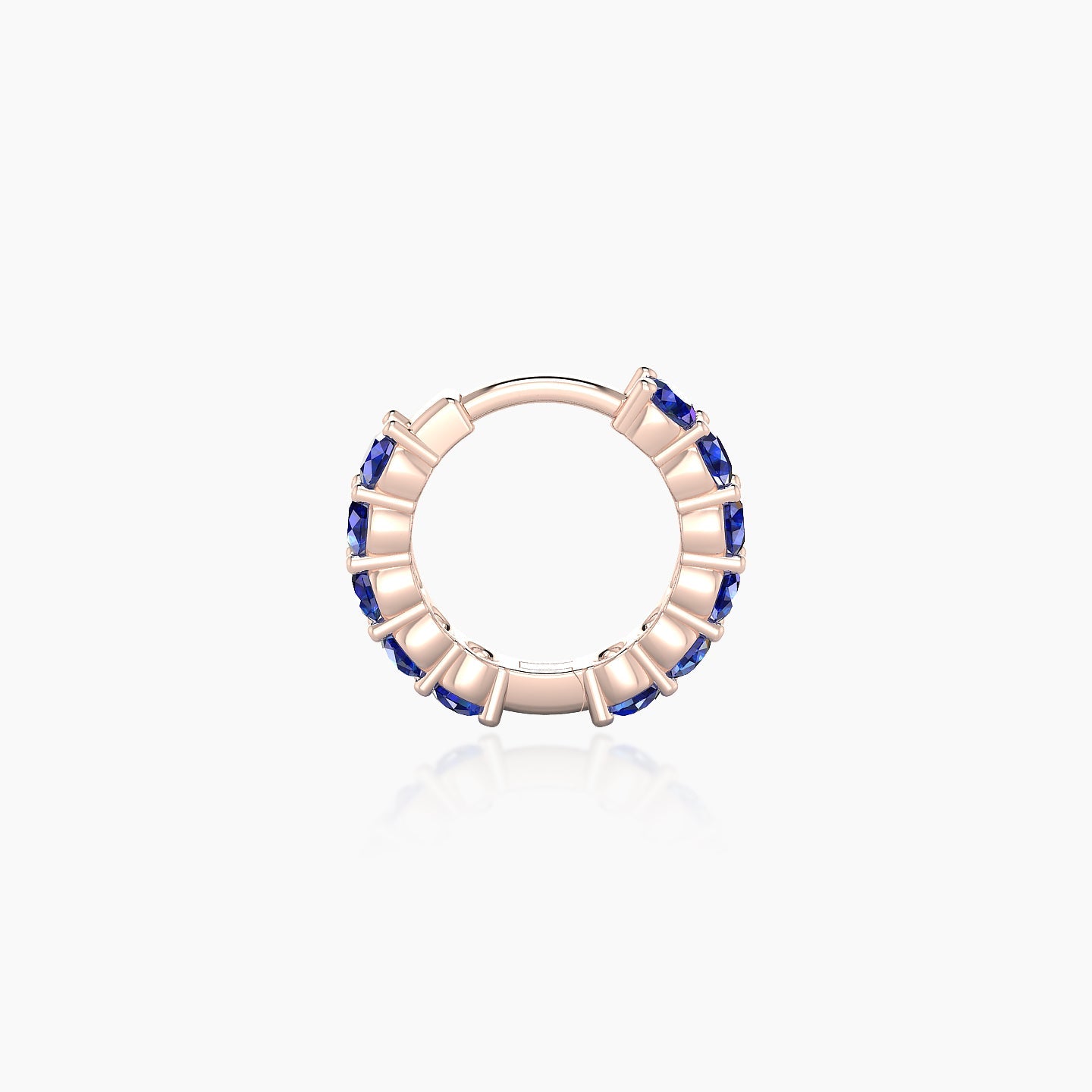 Vesta | 18k Rose Gold 6.5 mm Sapphire Hoop Piercing