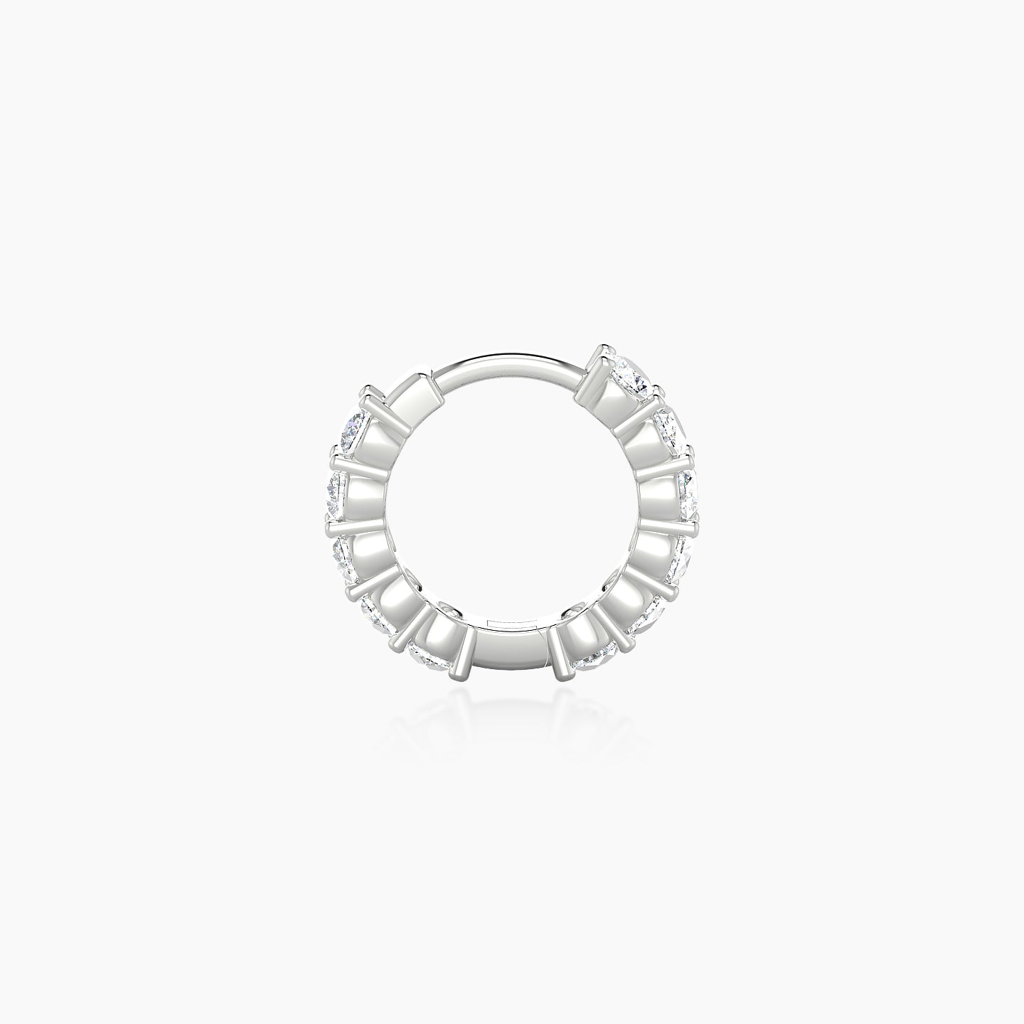 Vesta | 18k White Gold 6.5 mm Diamond Hoop Piercing