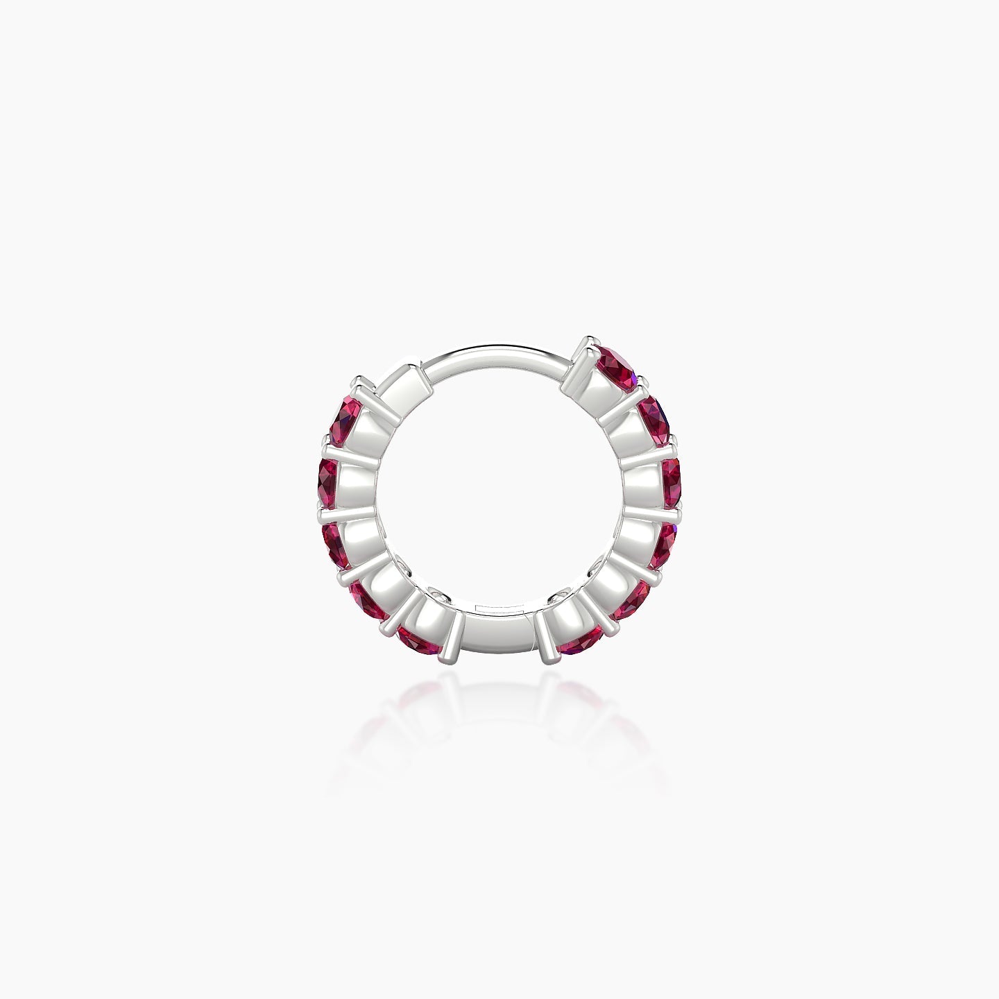 Vesta | 18k White Gold 6.5 mm Ruby Hoop Piercing