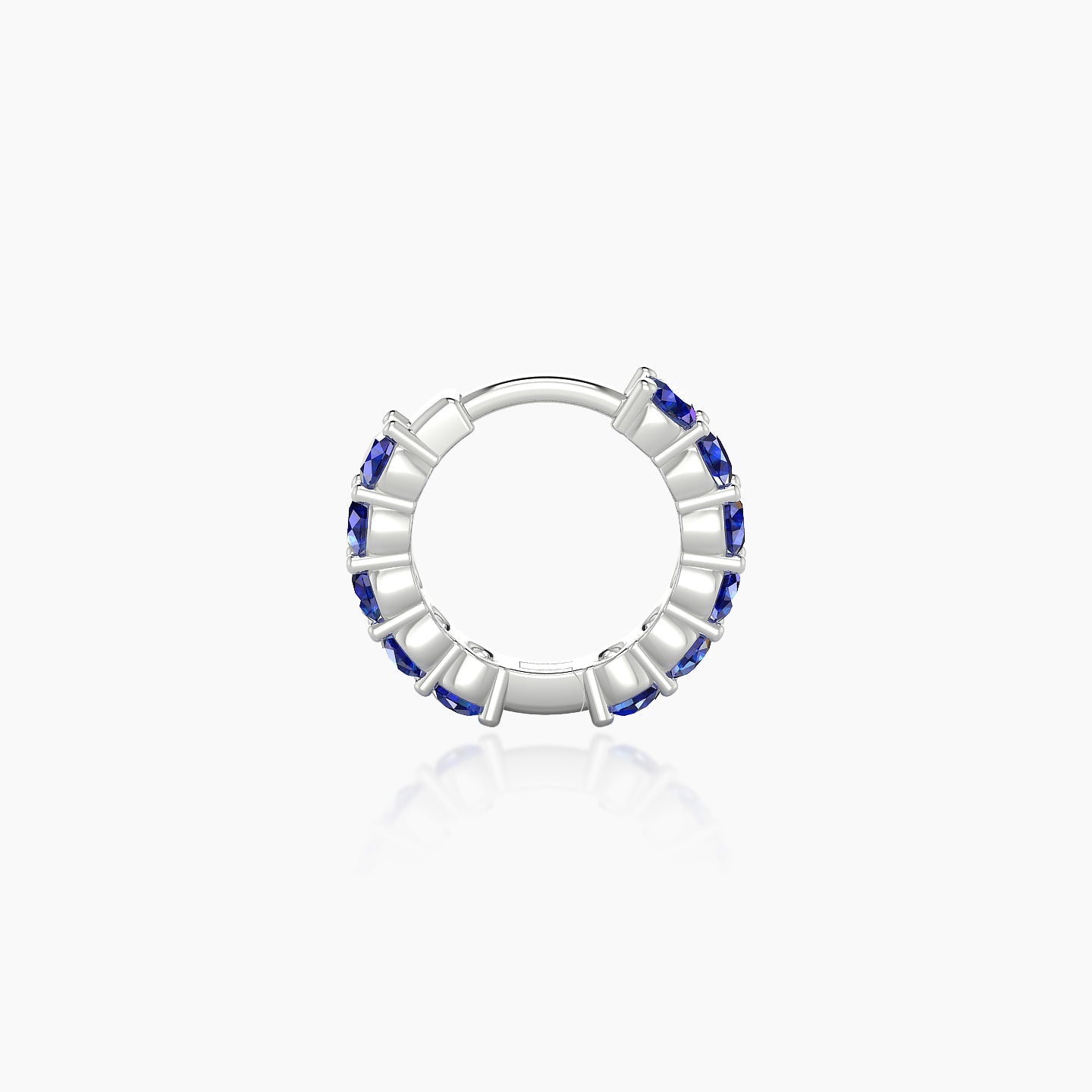 Vesta | 18k White Gold 6.5 mm Sapphire Hoop Piercing