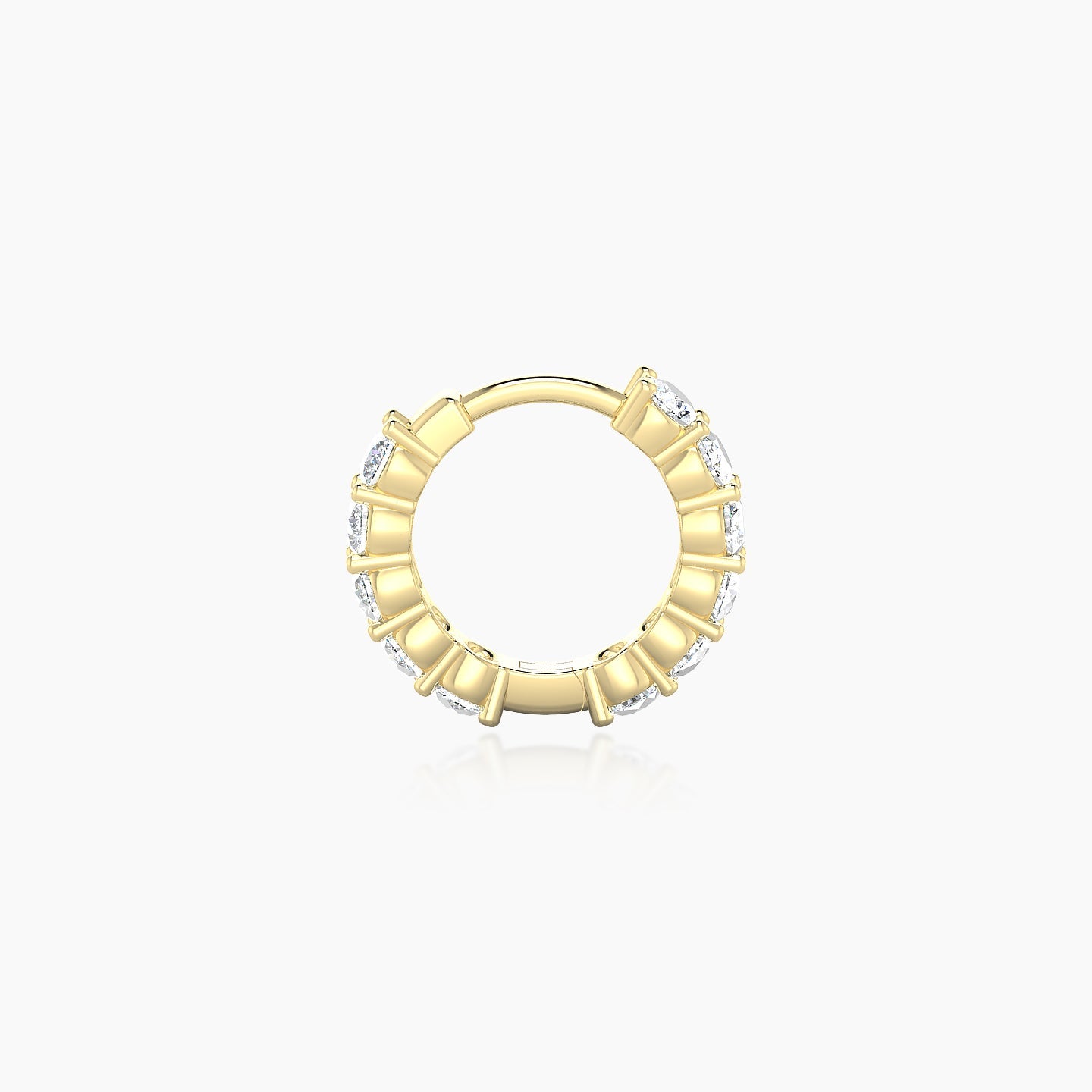 Vesta | 18k Yellow Gold 6.5 mm Diamond Hoop Piercing