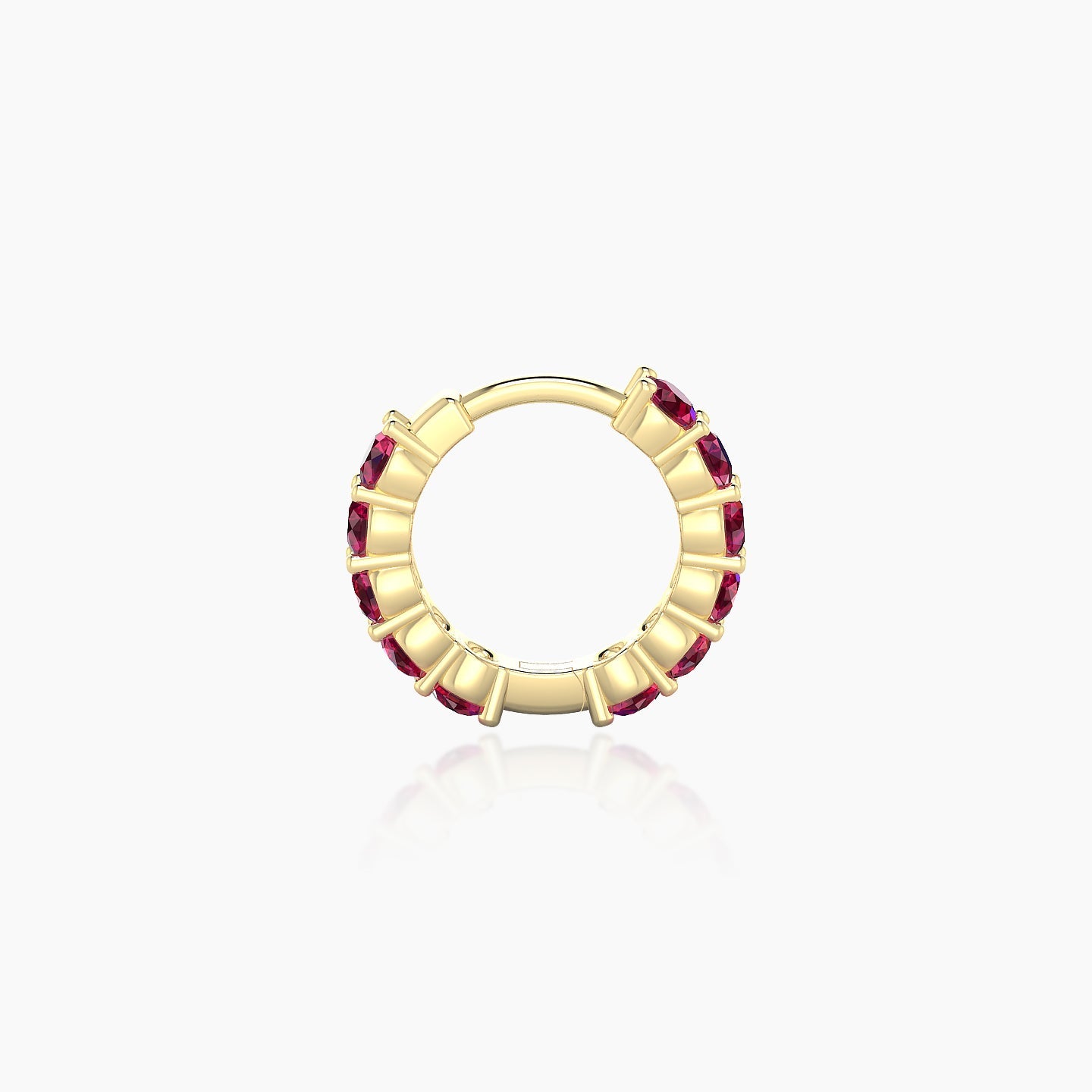 Vesta | 18k Yellow Gold 6.5 mm Ruby Hoop Piercing