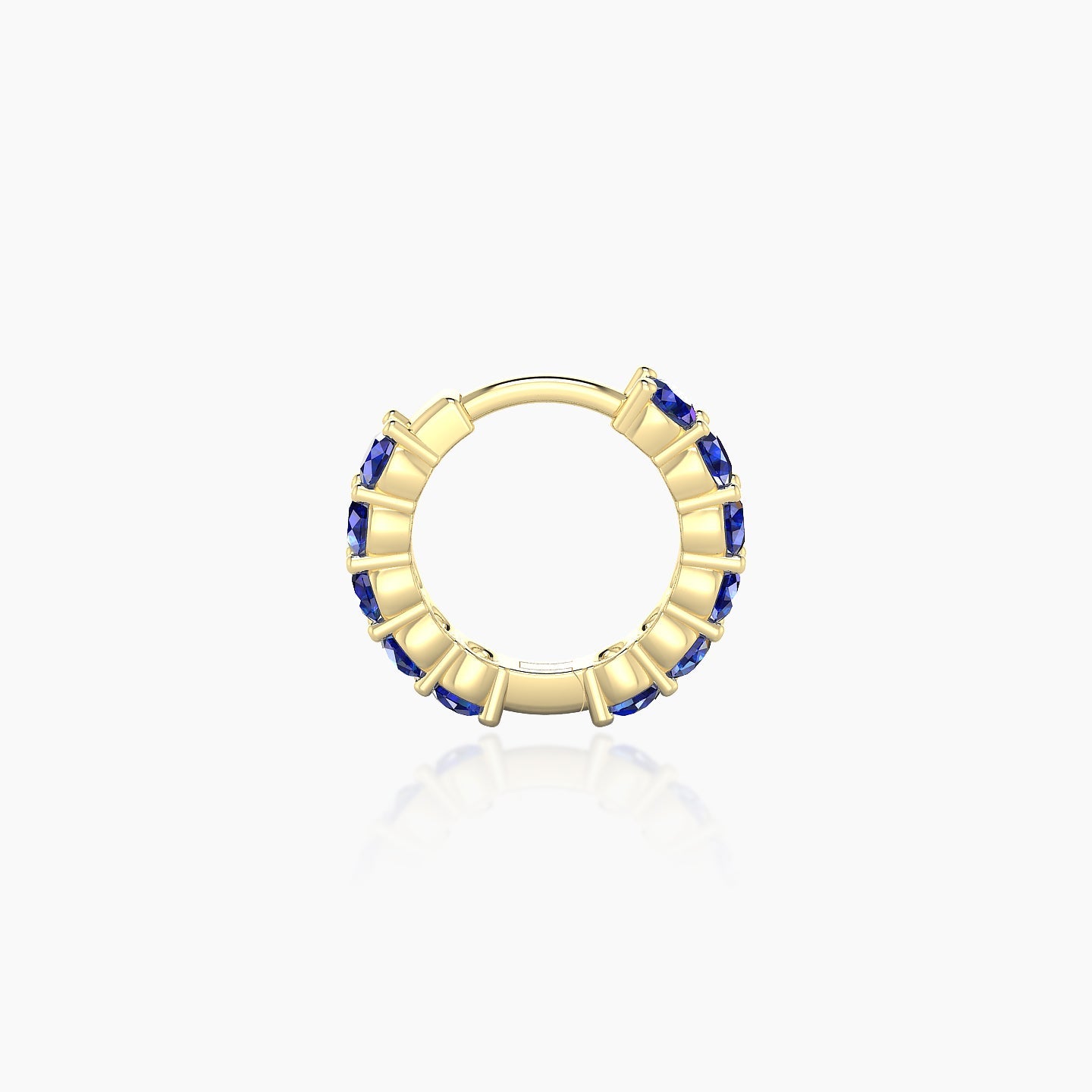 Vesta | 18k Yellow Gold 6.5 mm Sapphire Hoop Piercing