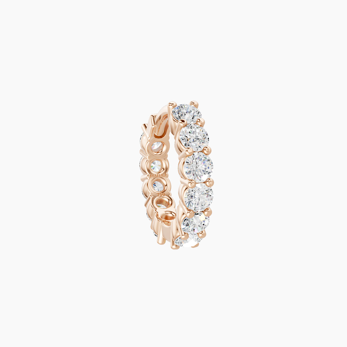Vesta | 18k Rose Gold 6.5 mm Diamond Nose Ring Piercing