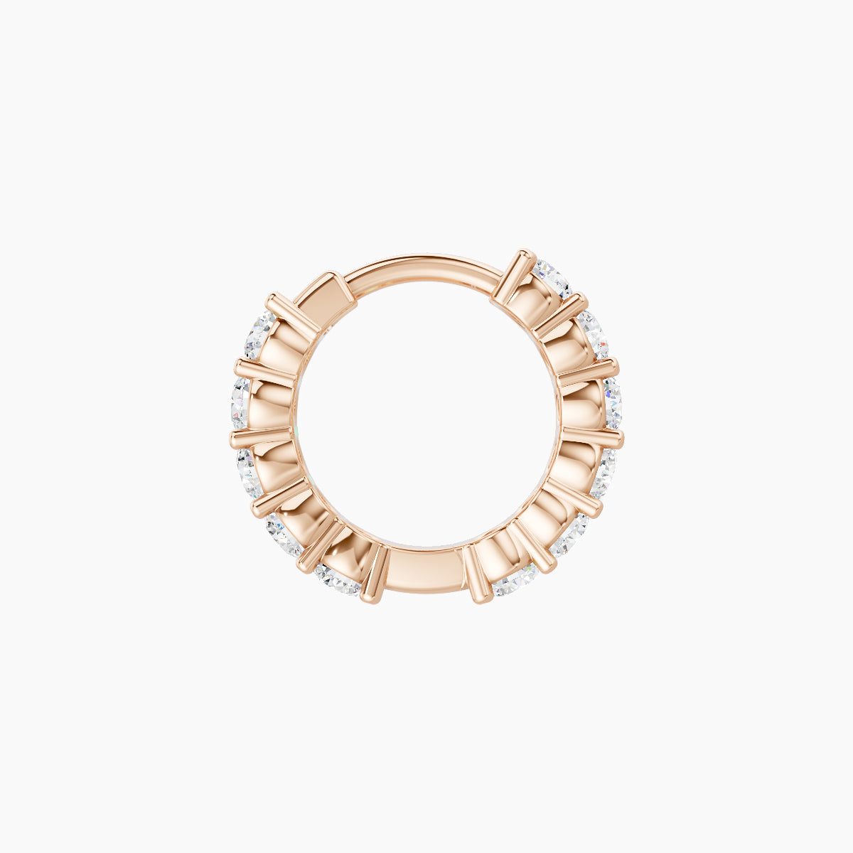 Vesta | 18k Rose Gold 6.5 mm Diamond Nose Ring Piercing