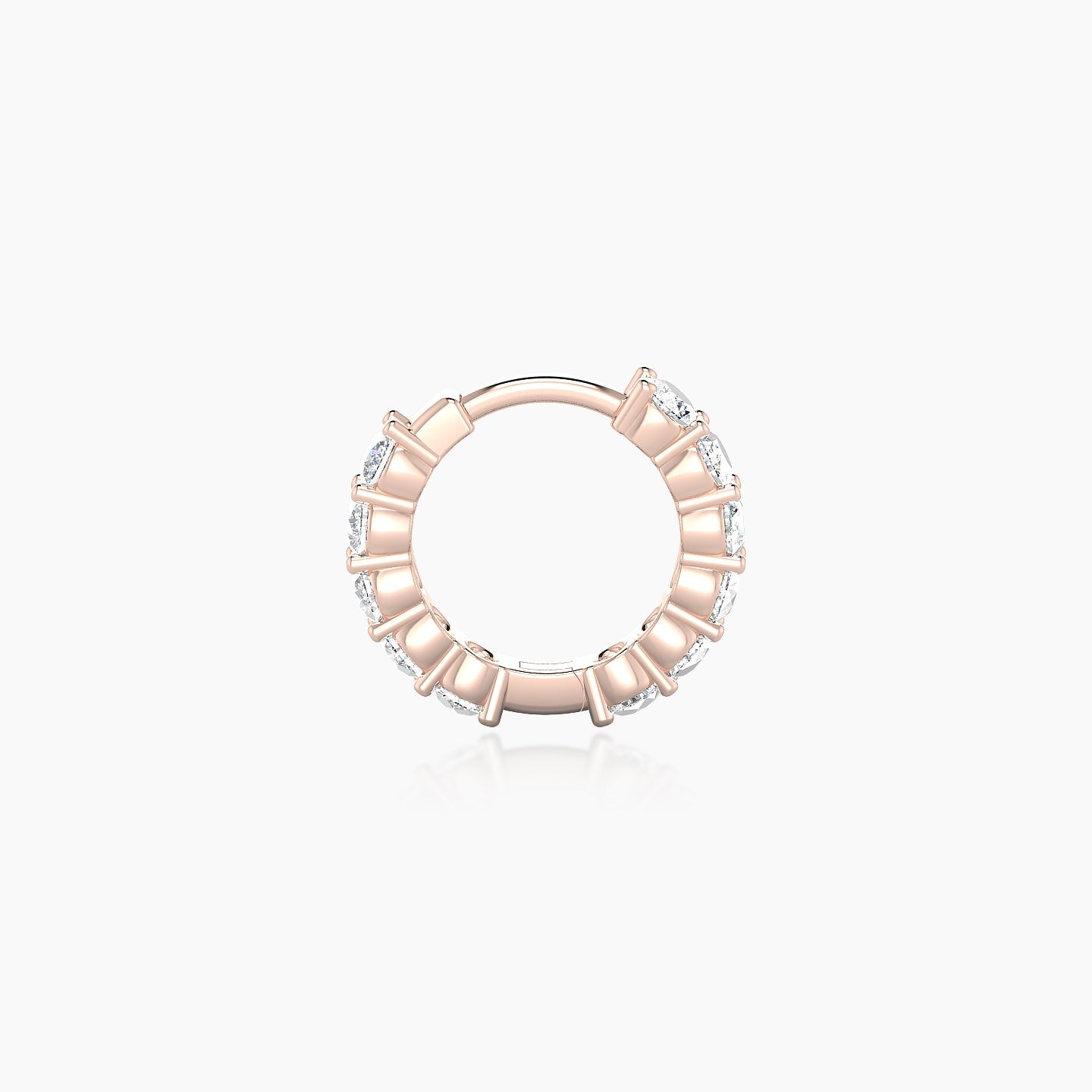 Vesta | 18k Rose Gold 6.5 mm Diamond Nose Ring Piercing