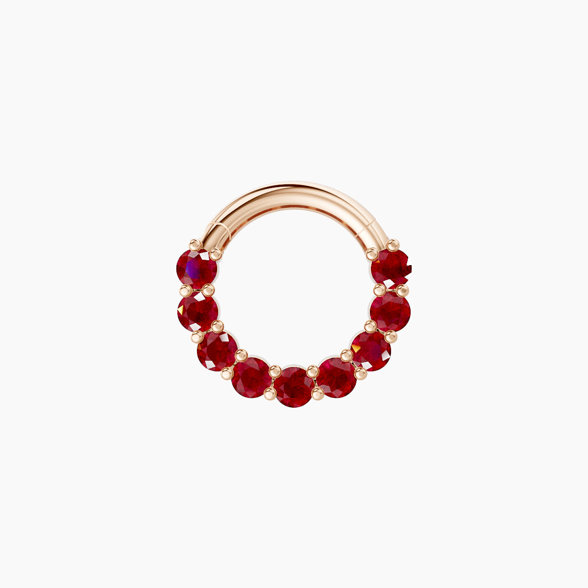 Vesta | 18k Rose Gold 6.5 mm Ruby Septum Piercing