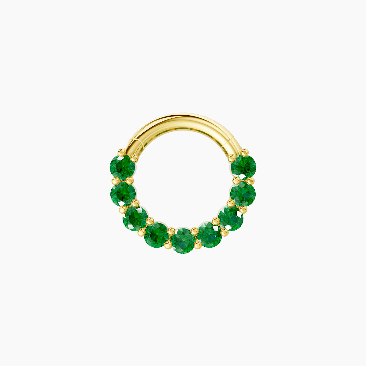 Vesta | 18k Yellow Gold 6.5 mm Emerald Septum Piercing