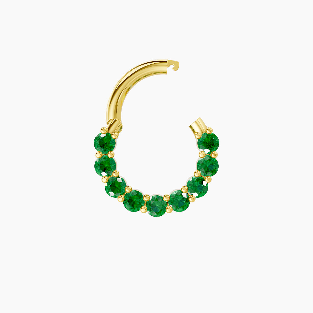 Vesta | 18k Yellow Gold 6.5 mm Emerald Septum Piercing