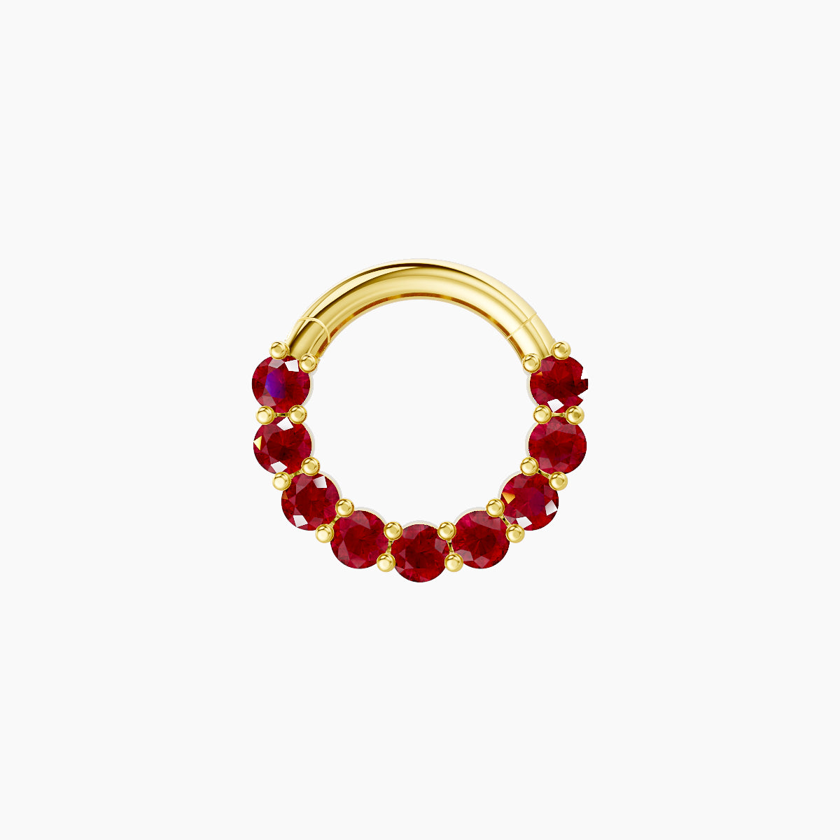 Vesta | 18k Yellow Gold 6.5 mm Ruby Septum Piercing