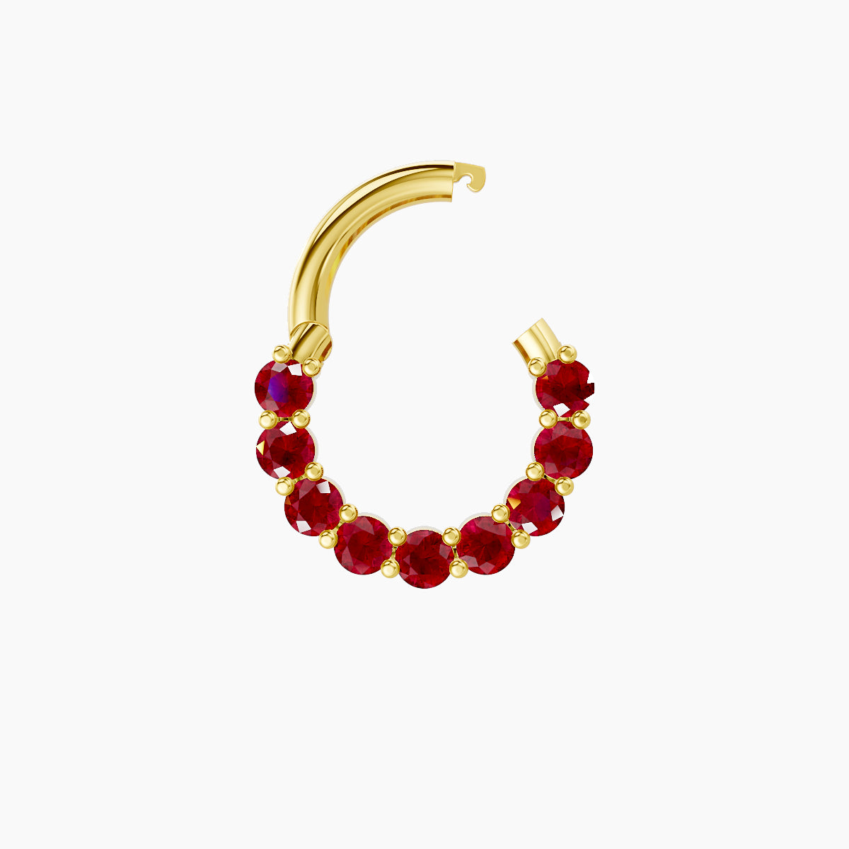 Vesta | 18k Yellow Gold 6.5 mm Ruby Septum Piercing