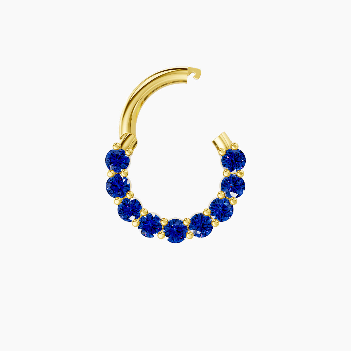 Vesta | 18k Yellow Gold 6.5 mm Sapphire Septum Piercing