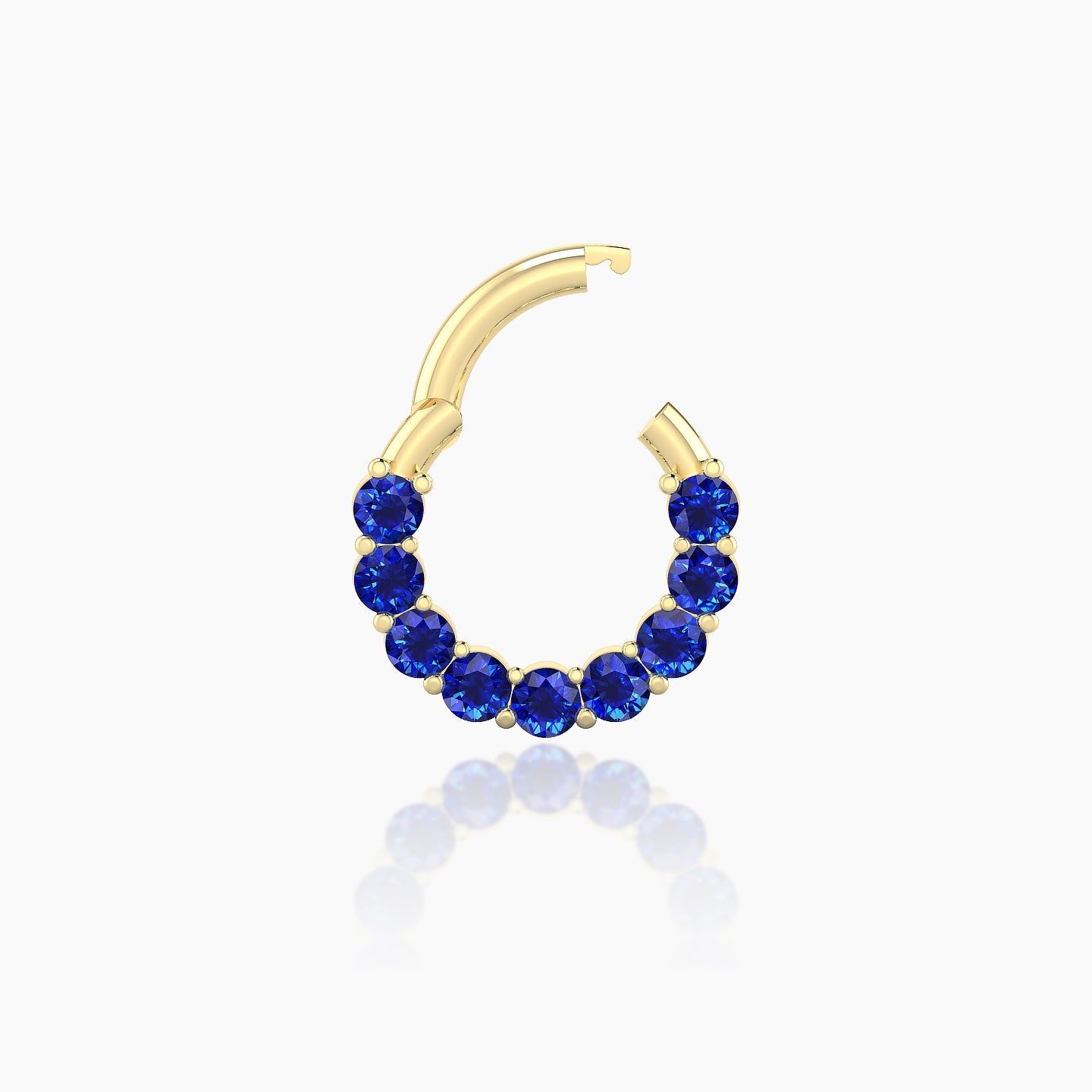 Vesta | 18k Yellow Gold 6.5 mm Sapphire Septum Piercing